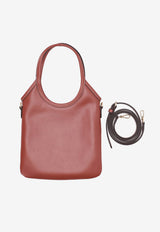Miu Miu Ivy Leather Tote Bag Brown  5BA281VOLN2CRW_F0033
