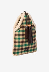 Miu Miu Shearling Checked Shoulder Bag Multicolor 5BA295VOOO2ID6_F0HDZ