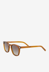 Saint Laurent Bold 28 Round-Frame Sunglasses Green 419691Y9956_2505