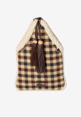 Miu Miu Shearling Checked Shoulder Bag Multicolor 5BA295VOOO2ID6_F0KQF