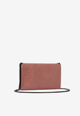 Stella McCartney Mini Crossbody Bag with Chain-Trim Pink 581238WP0445_2521