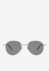 Saint Laurent Metal Pilot Sunglasses Gray 862857Y9973_1209