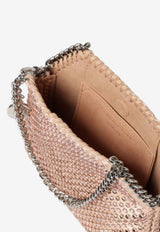 Stella McCartney Mini Falabella Mesh and Crystal Crossbody Bag Peach 700109WP0661_5558
