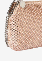 Stella McCartney Mini Falabella Mesh and Crystal Crossbody Bag Peach 700109WP0661_5558