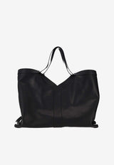 Saint Laurent Y Maxi Tote Bag in Leather Black 838281AAEIF_1000