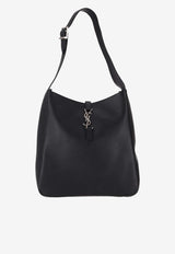 Saint Laurent Large LE 5 À 7 Supple Shoulder Bag in Grained Leather Black 753837AACQG_1000