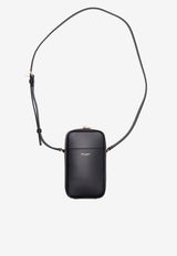 Saint Laurent Nano Cassandre Leather Messenger Bag Black 8413002R20W_1000