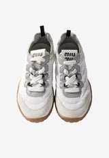 Miu Miu Suede Low-Top Sneakers White 5E417EF005LYW_F0R3K