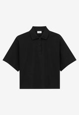 Saint Laurent Oversized Polo T-shirt Black 841963Y37HC_1000