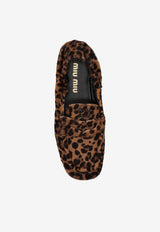 Miu Miu Leopard Print Loafers Brown  5D565EF005L8H_F0151