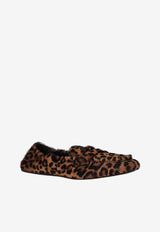Miu Miu Leopard Print Loafers Brown  5D565EF005L8H_F0151