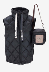 Max Mara The Cube Padded Water-Repellent Canvas Gilet Midnight Blue 2619291014600TREGIC_075