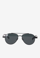 Saint Laurent SL 843 Aviator Sunglasses Gray 843061Y9965_1000