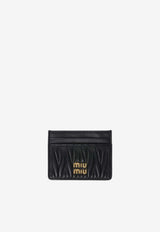Miu Miu Matelassé Logo Cardholder Black 5MC076AFPP_F0002
