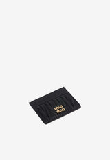 Miu Miu Matelassé Logo Cardholder Black 5MC076AFPP_F0002
