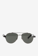 Saint Laurent SL 843 Aviator Sunglasses Gray 843061Y9965_8163