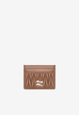 Miu Miu Matelassé Logo Cardholder Caramel 5MC076AFPP_F098L