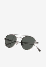 Saint Laurent SL 97 Aviator Sunglasses Gray 843062Y9969_8100