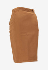 Saint Laurent Pencil Denim Skirt Brown 845698Y09WJ_6900
