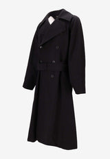 Saint Laurent Button-Fastening Belted Jacket Black 848512Y5J40_1000
