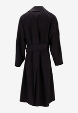Saint Laurent Button-Fastening Belted Jacket Black 848512Y5J40_1000