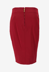 Saint Laurent Straight-Hem Pencil Skirt Red 852654Y5J19_6054