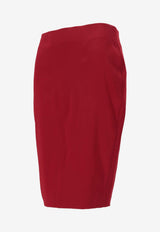 Saint Laurent Straight-Hem Pencil Skirt Red 852654Y5J19_6054