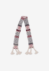 Miu Miu Crochet Knit Logo-Label Trick Keychain Multicolor 5TT2792IEI_F0X46