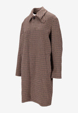 Saint Laurent Mac Checked Coat Gray 842883YZ9CF_9773