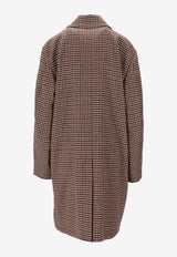 Saint Laurent Mac Checked Coat Gray 842883YZ9CF_9773