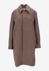 Saint Laurent Mac Checked Coat Gray 842883YZ9CF_9773