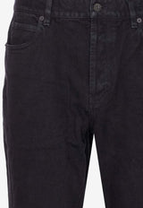 Saint Laurent Loulou Straight-Leg Jeans Black 837398Y29WA_1294