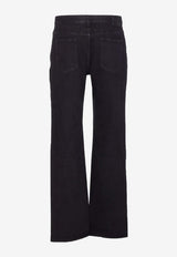 Saint Laurent Loulou Straight-Leg Jeans Black 837398Y29WA_1294