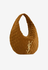 Saint Laurent Icare Quilted Suede Hobo Bag Caramel 858160AAF9P_2916