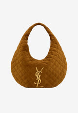 Saint Laurent Icare Quilted Suede Hobo Bag Caramel 858160AAF9P_2916