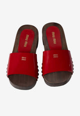 Miu Miu Patent Leather Sandals Red 5Z425EFA030069_F0011