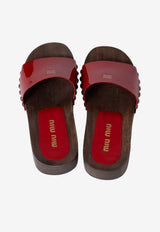 Miu Miu Patent Leather Sandals Red 5Z425EFA030069_F0011