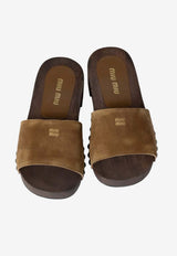 Miu Miu Patent Leather Sandals Brown  5Z425EFA030Z5O_F0401