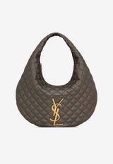 Saint Laurent Icare Quilted Nappa Hobo Bag Brown 858160AAANG_3212