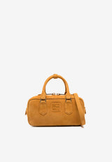Miu Miu Arcadie Suede Tote Bag Brown  5BB142VOON2CS4_F0R55