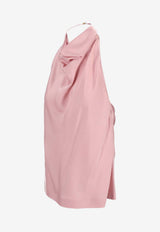 Stella McCartney Satin Halterneck Top Pink 6T02703FU302_5650