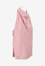 Stella McCartney Satin Halterneck Top Pink 6T02703FU302_5650