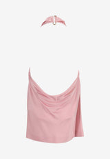 Stella McCartney Satin Halterneck Top Pink 6T02703FU302_5650