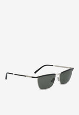 Saint Laurent Joe Rectangular Sunglasses Gray 843043Y9969_8100