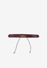 Saint Laurent Cassandre String Bracelet Brown 820441AAF94_6195