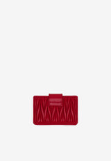 Miu Miu Logo-Plaque Leather Cardholder Red 5MC280AFPP_F0011