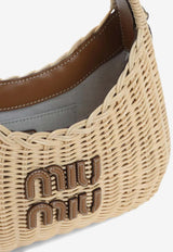 Miu Miu Wander Matelassé Leather Hobo Bag Beige 5BC125VOOOABVU_F0KFZ