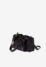 Miu Miu Utilitaire Leather Shoulder Bag Black 5BG335VPOO2G7Q_F0002