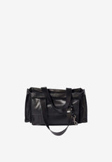 Miu Miu Utilitaire Leather Shoulder Bag Black 5BG335VPOO2G7Q_F0002