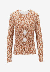 Isabel Marant Gladice Printed Top Multicolor HT0705FAC3K01I_10OE
